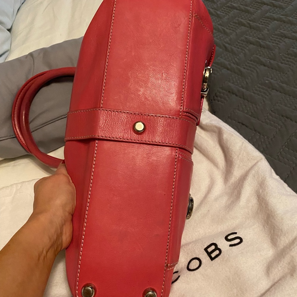 Marc Jacobs punch pink vintage leather bag . - Picture 4 of 14
